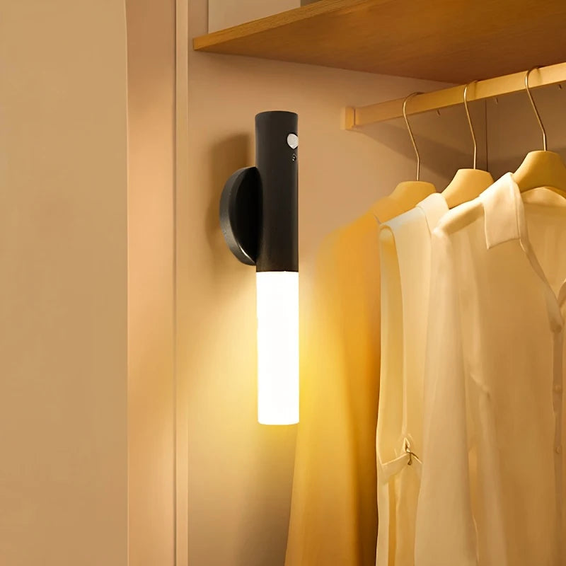 Magnetic Motion Sensor LED Wall Night Light – USB Rechargeable, Indoor