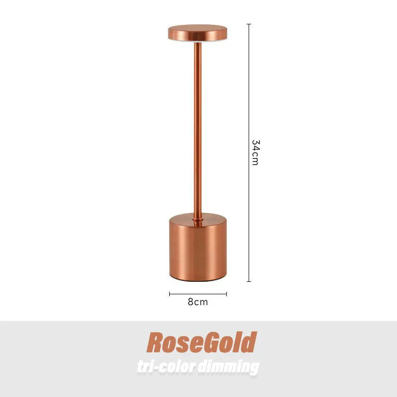 Retro Cordless LED Table Lamp – 3-Color Dimming, Atmosphere Light for Bar & Restaurant