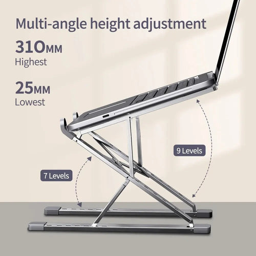 Adjustable Aluminum Foldable Laptop Cooling Stand for MacBook