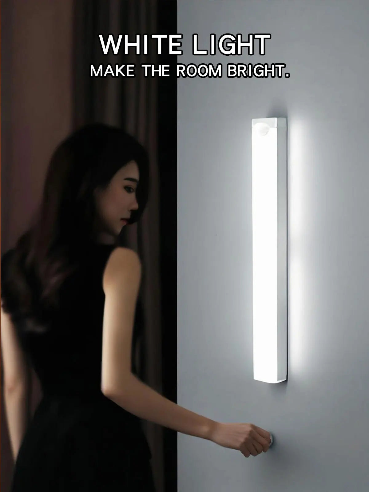 USB Rechargeable Motion Sensor LED Night Light – Dimmable, Wireless