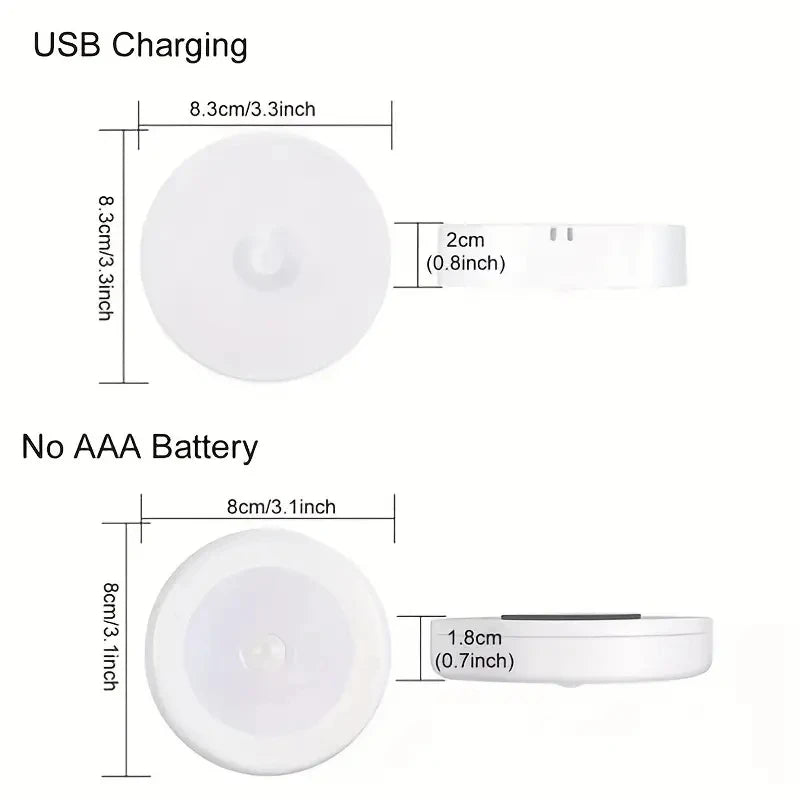Wireless Motion Sensor LED Night Light – Rechargeable, Bedroom & Closet