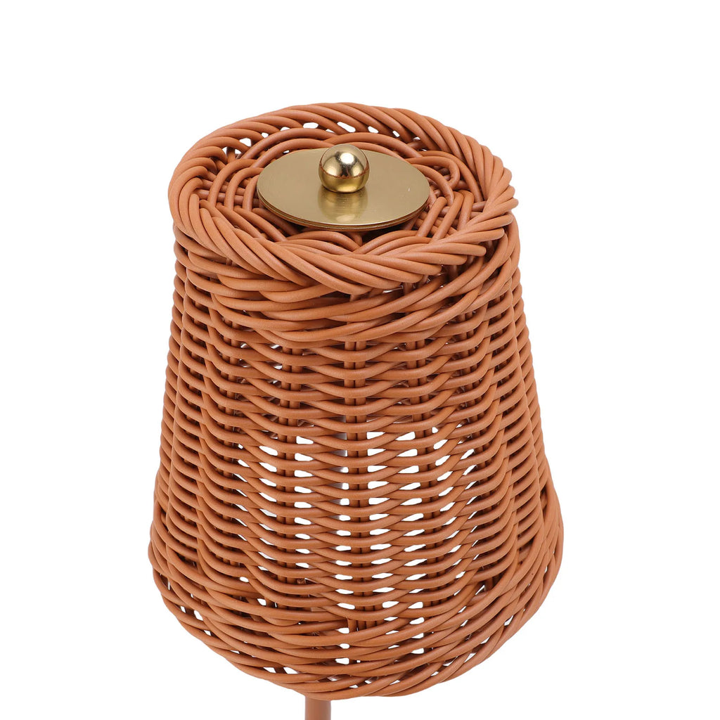 Rattan Cordless Table Lamp – Dimmable LED, Touch Control, Indoor & Outdoor