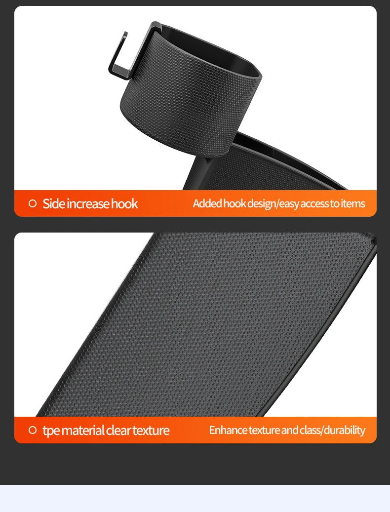 Car Seat Gap Filler Organizer | Cup Holder & Hook | TPE | 2-Pack