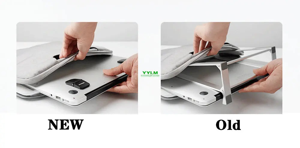 Compact Aluminum Laptop Riser with Portable Folding Legs