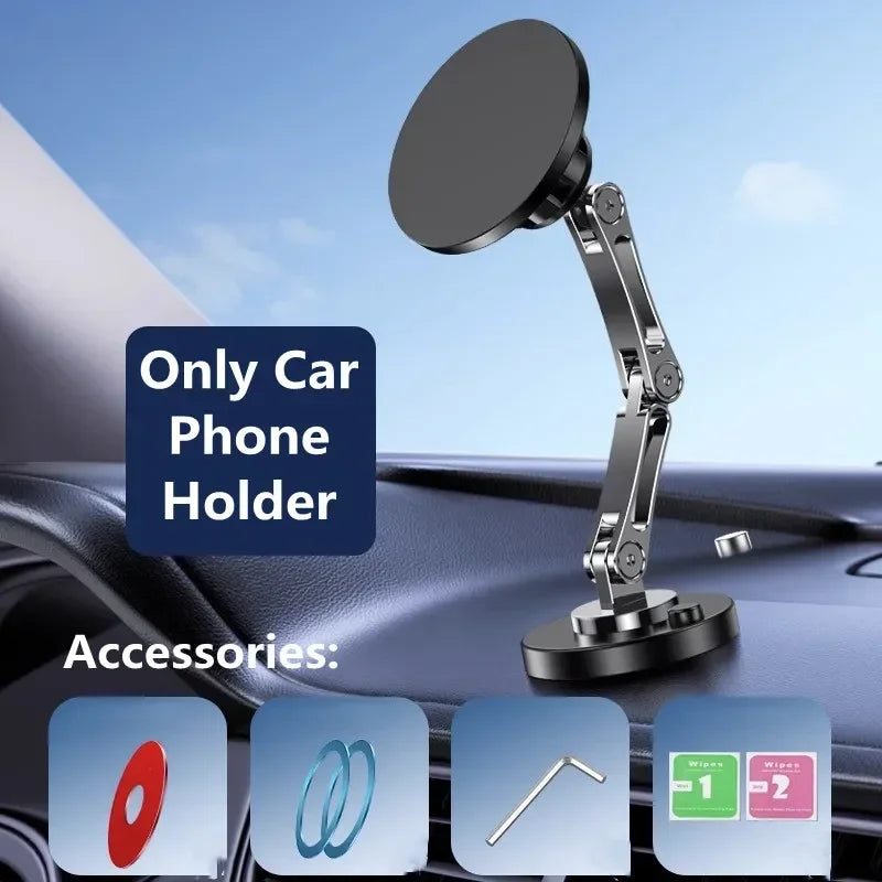 Magnetic Car Phone Mount – 15W Wireless Charging, Compatible with iPhone 12–15
