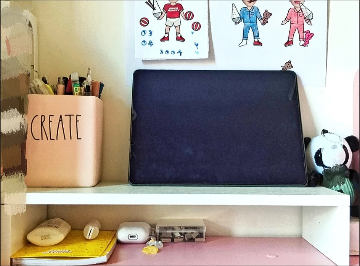Ergonomic Monitor Riser Stand with Keyboard Storage & Desk Organizer