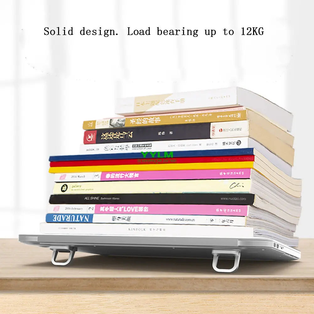Compact Aluminum Laptop Riser with Portable Folding Legs