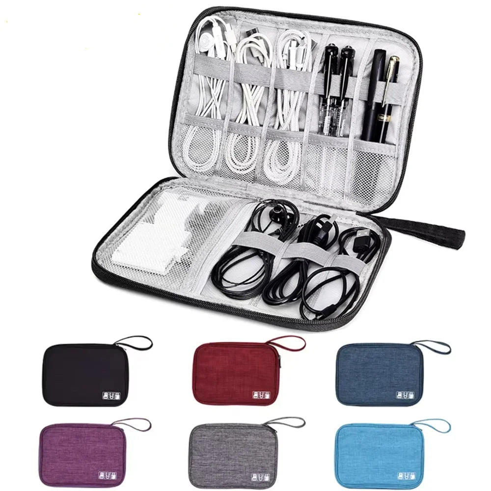 Waterproof Portable Electronic Accessory Organizer Bag for Cables & Chargers