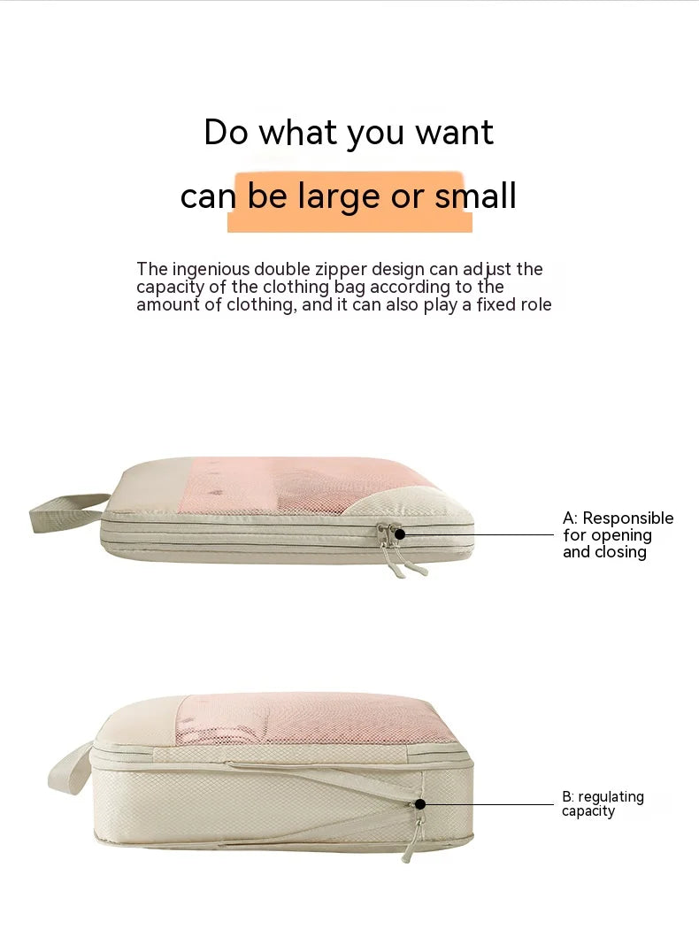Expandable Compression Packing Cubes – Lightweight Travel Organizer Set for Suitcases