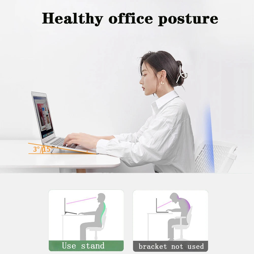 Portable Mini Aluminum Laptop Stand with Keyboard Holder