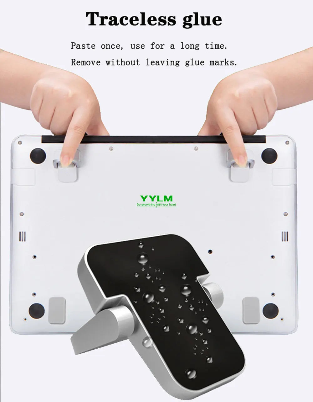 Compact Aluminum Laptop Riser with Portable Folding Legs