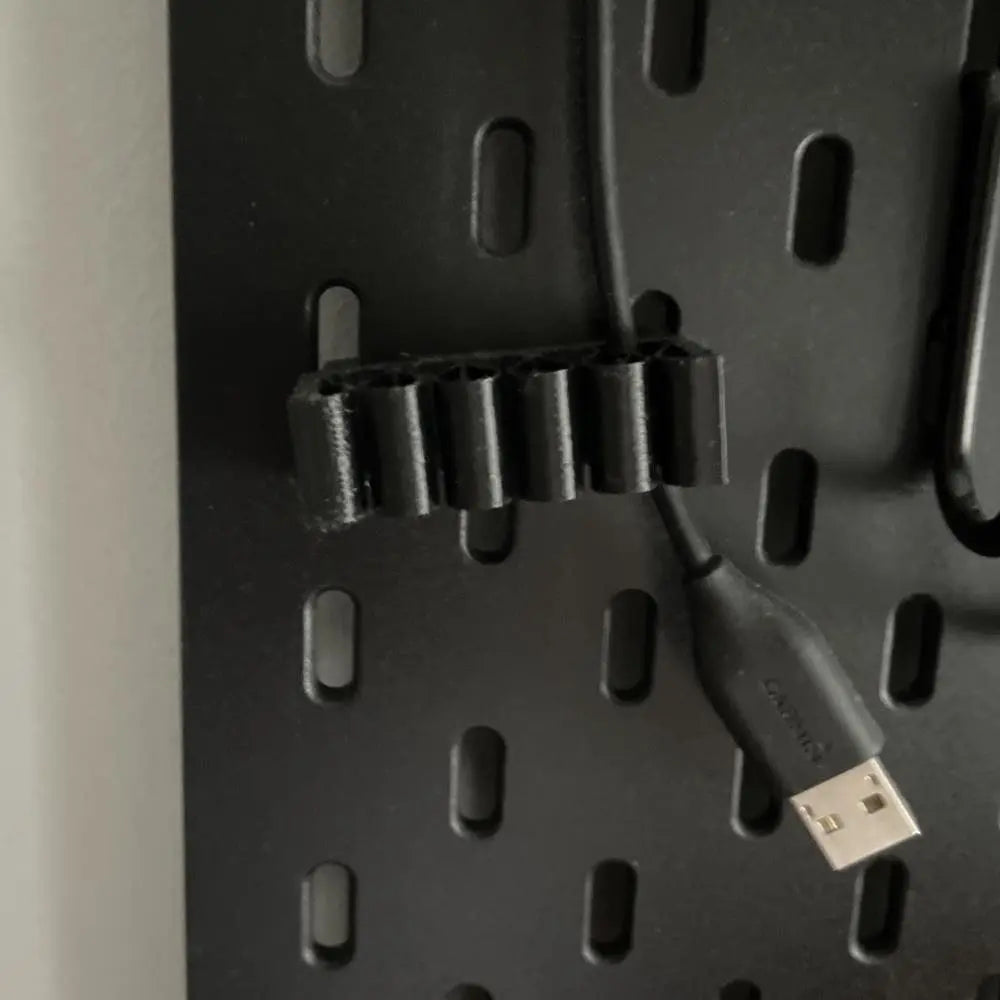 Pegboard Cable Organizer Holder & Desk Wire Management Clip