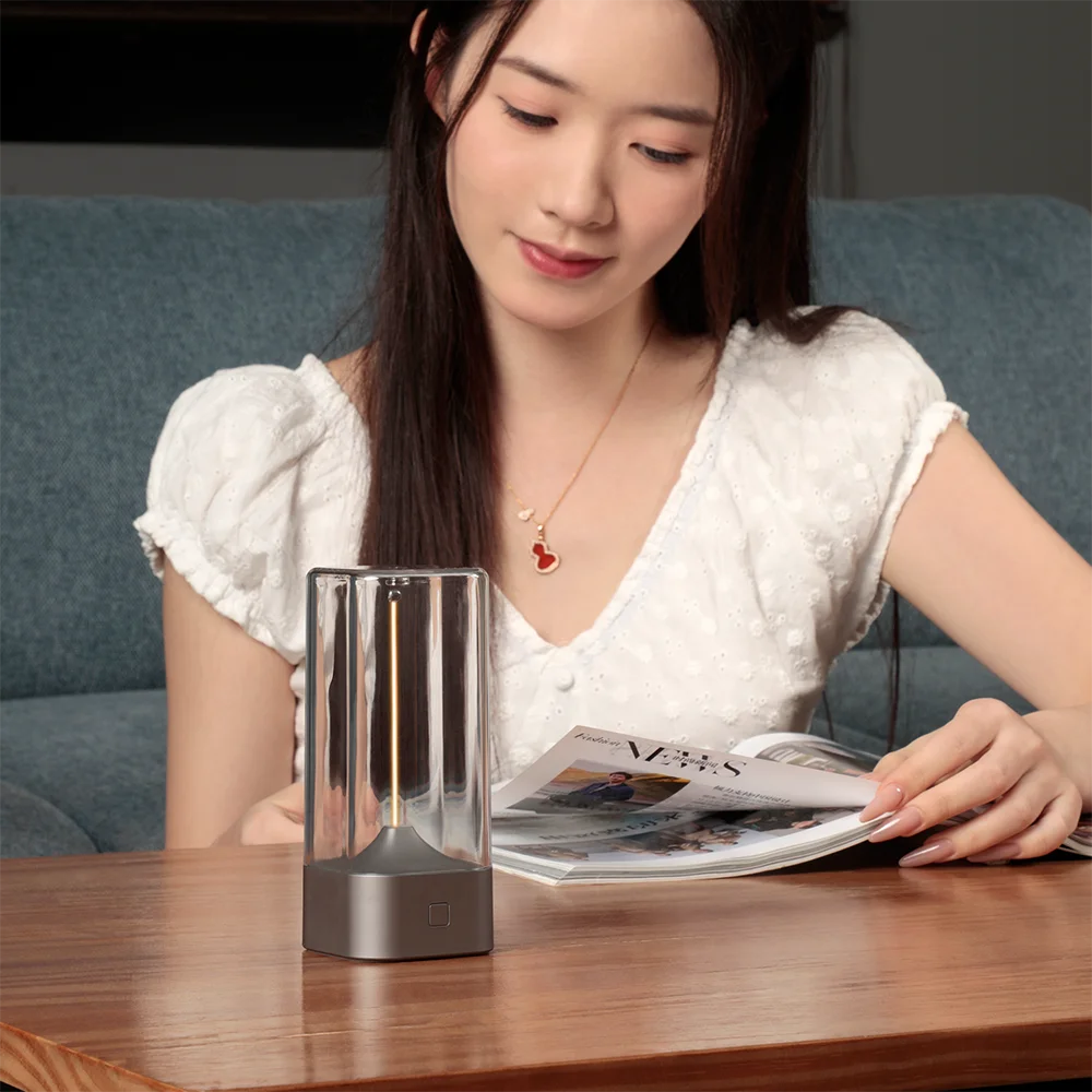 Minimalist Cordless Table Lamp – 3-Level Dimmable Rechargeable LED
