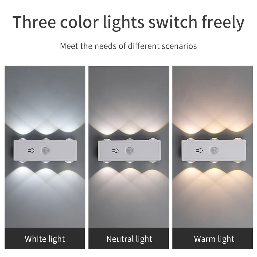 Magnetic Motion Sensor Night Light – RGB & 3-Color, Rechargeable, USB-C