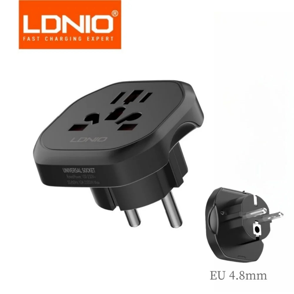 LDNIO Universal Travel Adapter EU/KR to UK/US/AU Plug Converter