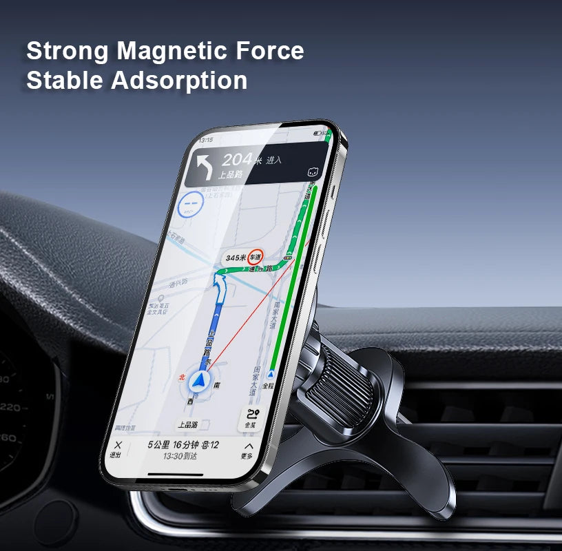 Upgraded Magnetic Car Phone Holder – 17 N52 Magnets, Air Vent Mount, 360° Universal