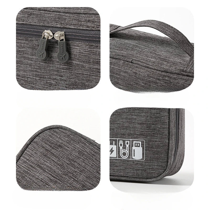 Large Capacity Multifunctional Electronic Organizer Travel Bag for Power Bank & Cables