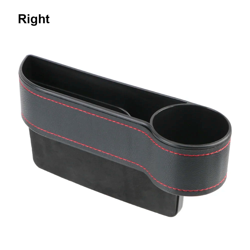 PU Leather Car Seat Gap Storage Box with Charging Hole – Left & Right, Universal Fit