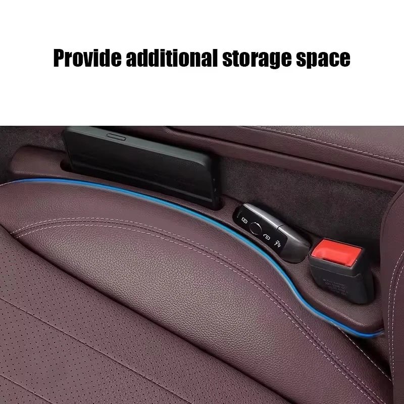Waterproof Car Seat Gap Filler Strip 2-Pack – EVA Plug with 2 Grooves, Seatbelt-Safe