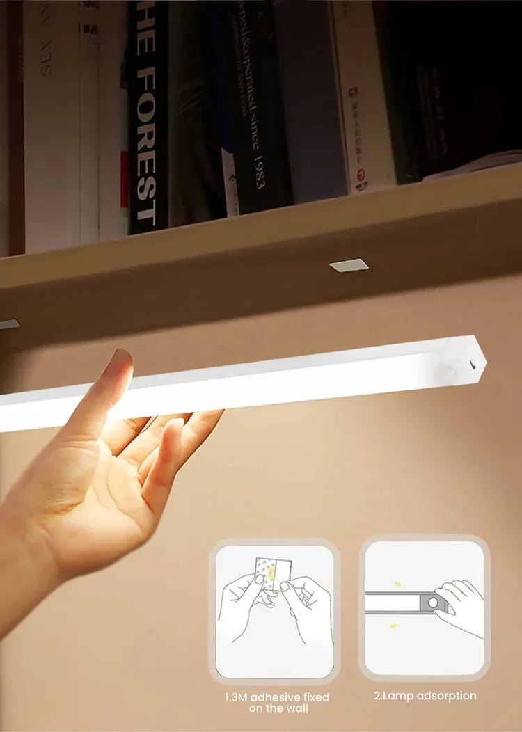 Wireless Motion Sensor LED Night Light – USB-C Rechargeable