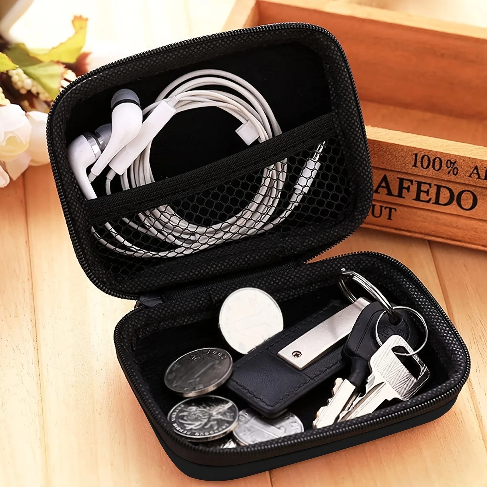 EVA Electronics Organizer Bag for Cables, Chargers & Earphones Travel Case