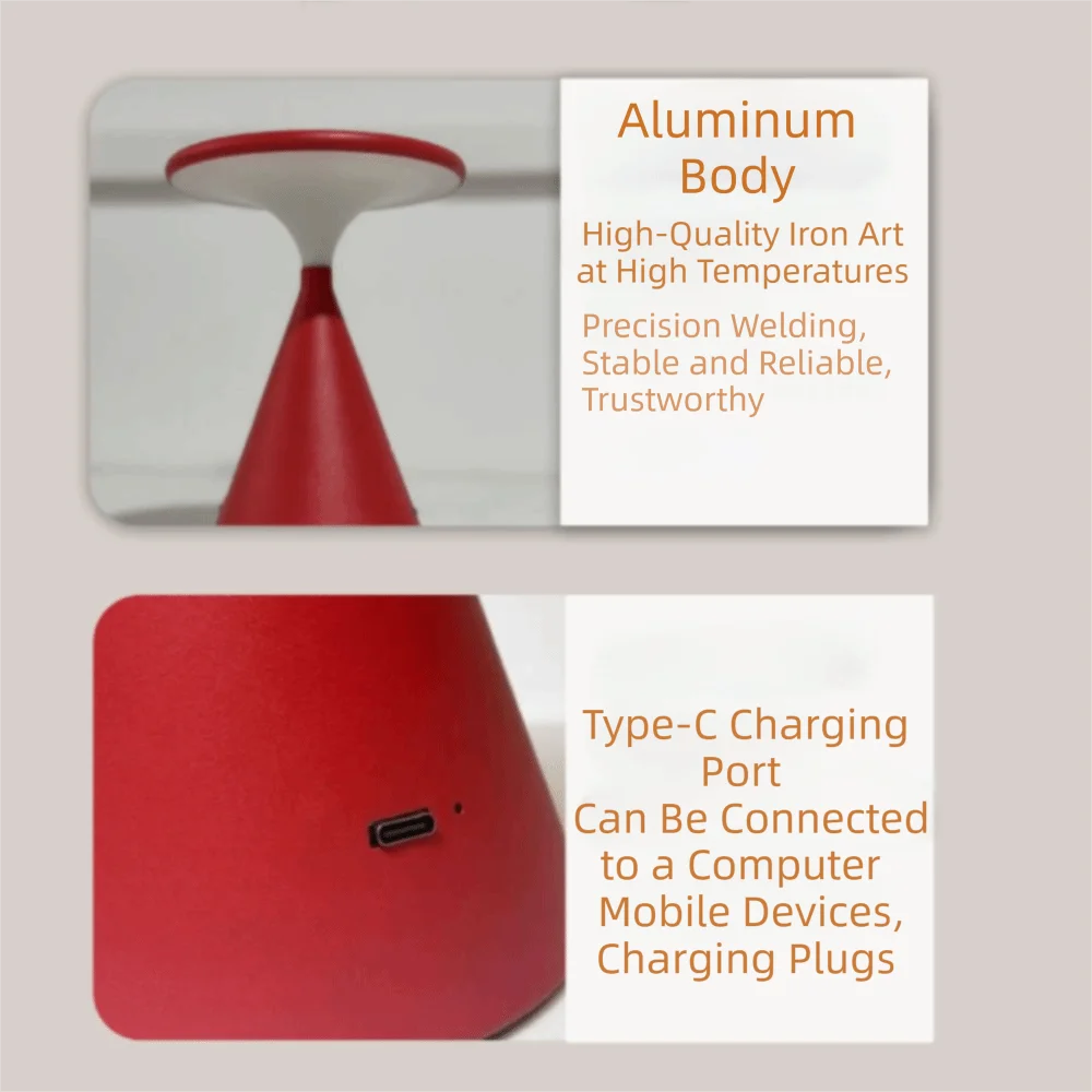 Flying Saucer Cordless Table Lamp – Touch Control LED Desk Light