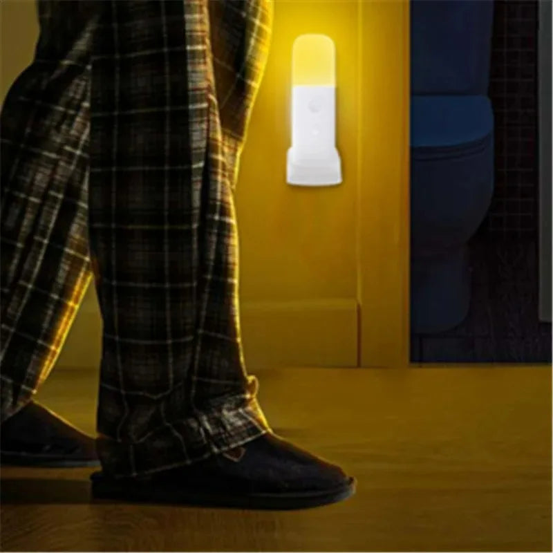 Motion Sensor Night Light Indoor USB Rechargeable Dimmable LED Light Portable Motion Activated Night Lamp for Kids Room Bedroom