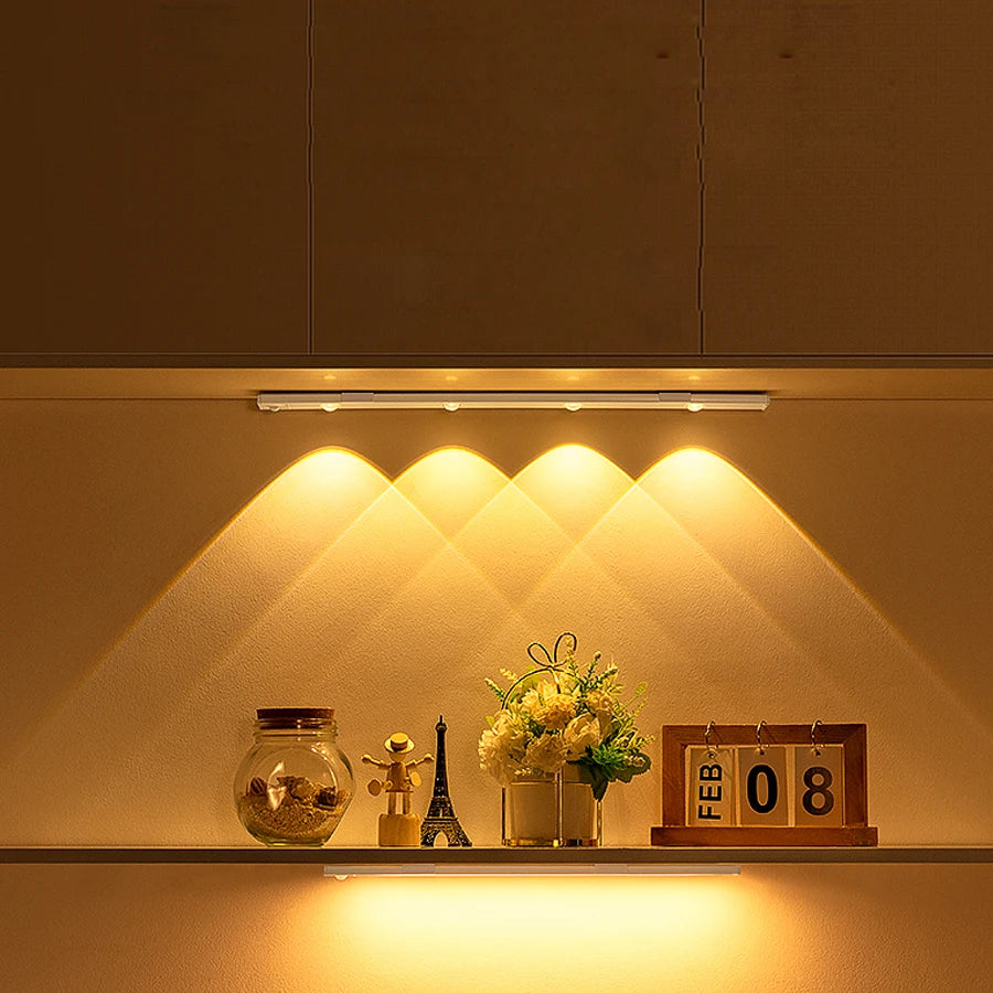 Wireless Motion Sensor LED Cabinet Light – 3 Color Temps, USB Rechargeable