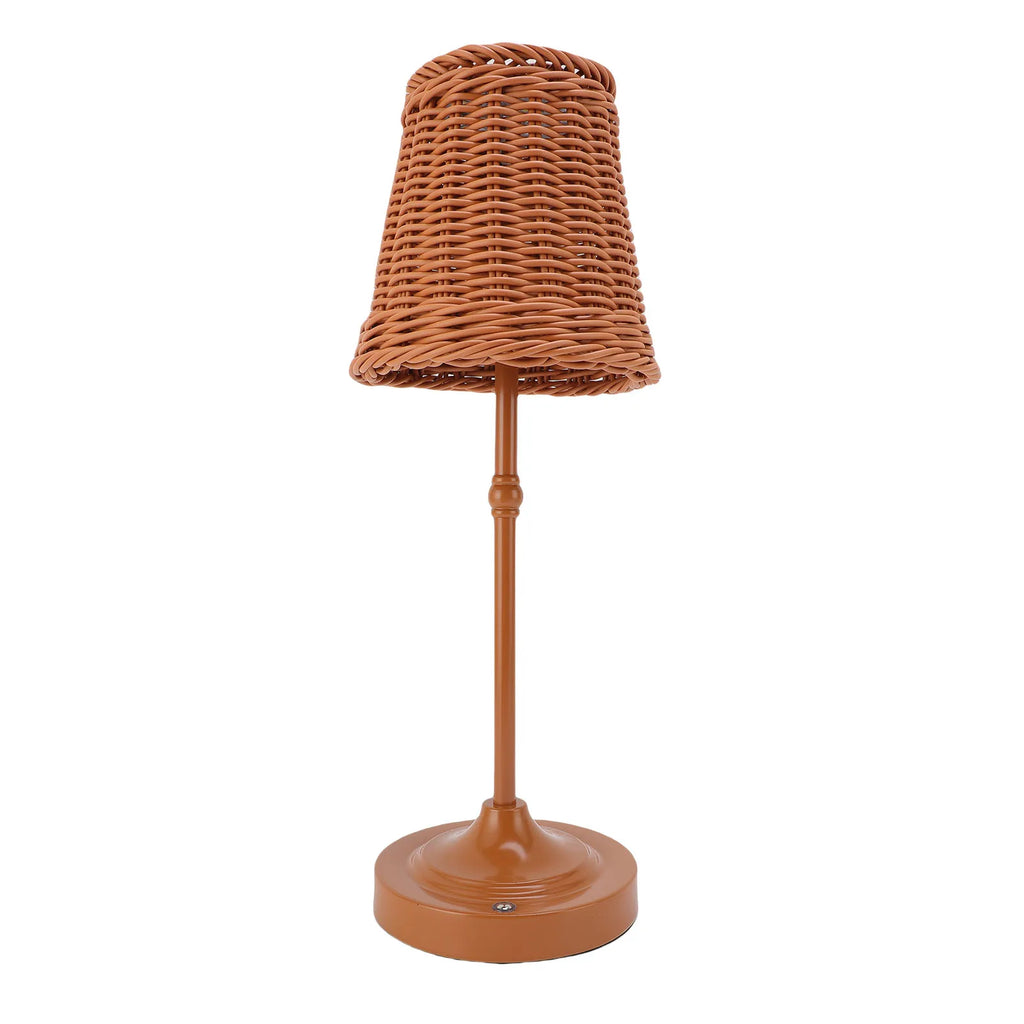 Rattan Cordless Table Lamp – Dimmable LED, Touch Control, Indoor & Outdoor