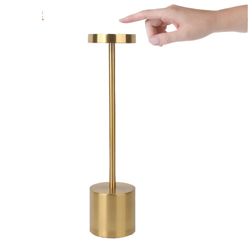 Cordless LED Touch Table Lamp – 3-Color Stepless Dimming, Rechargeable