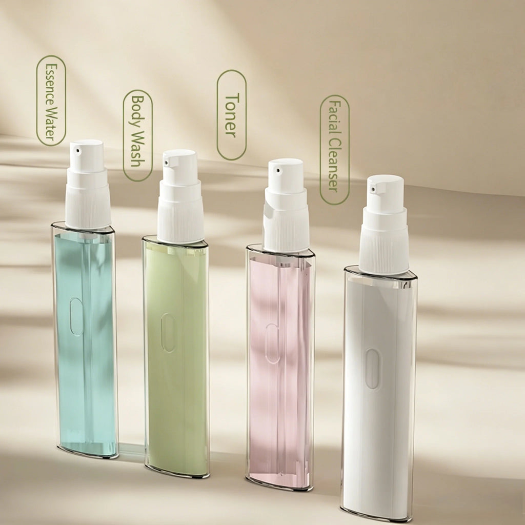 4-in-1 Refillable Leak-Proof Travel Dispenser Bottle for Camping & Business
