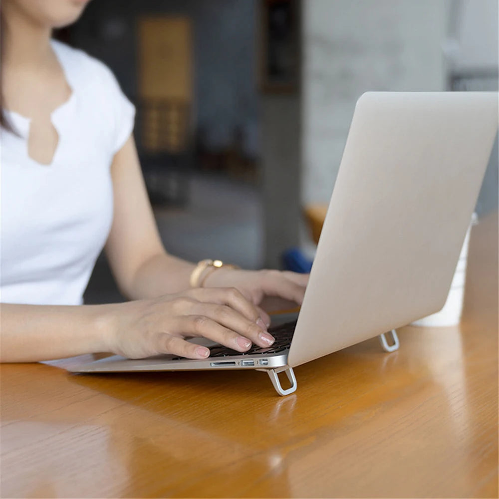 Portable Mini Aluminum Laptop Stand with Keyboard Holder