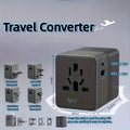Compact Universal Travel Adapter – 1 USB-A + 1 USB-C, Portable Plug Converter
