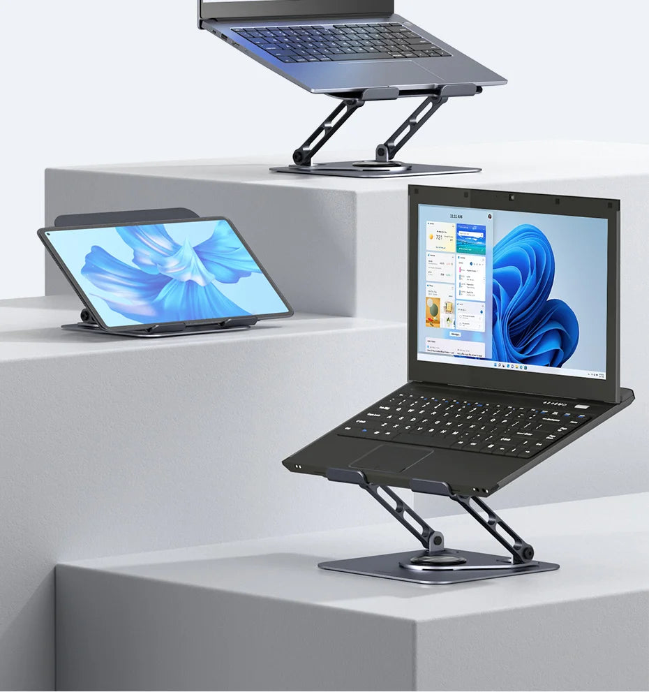 Adjustable Laptop Stand – 360° Rotating, Ergonomic, Fits Up to 18 Inches
