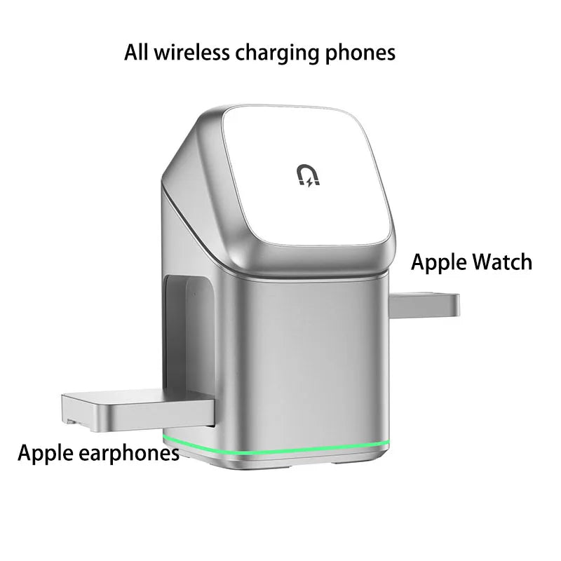 Qi2 3-in-1 Magnetic Wireless Charger with Auto-Rotation