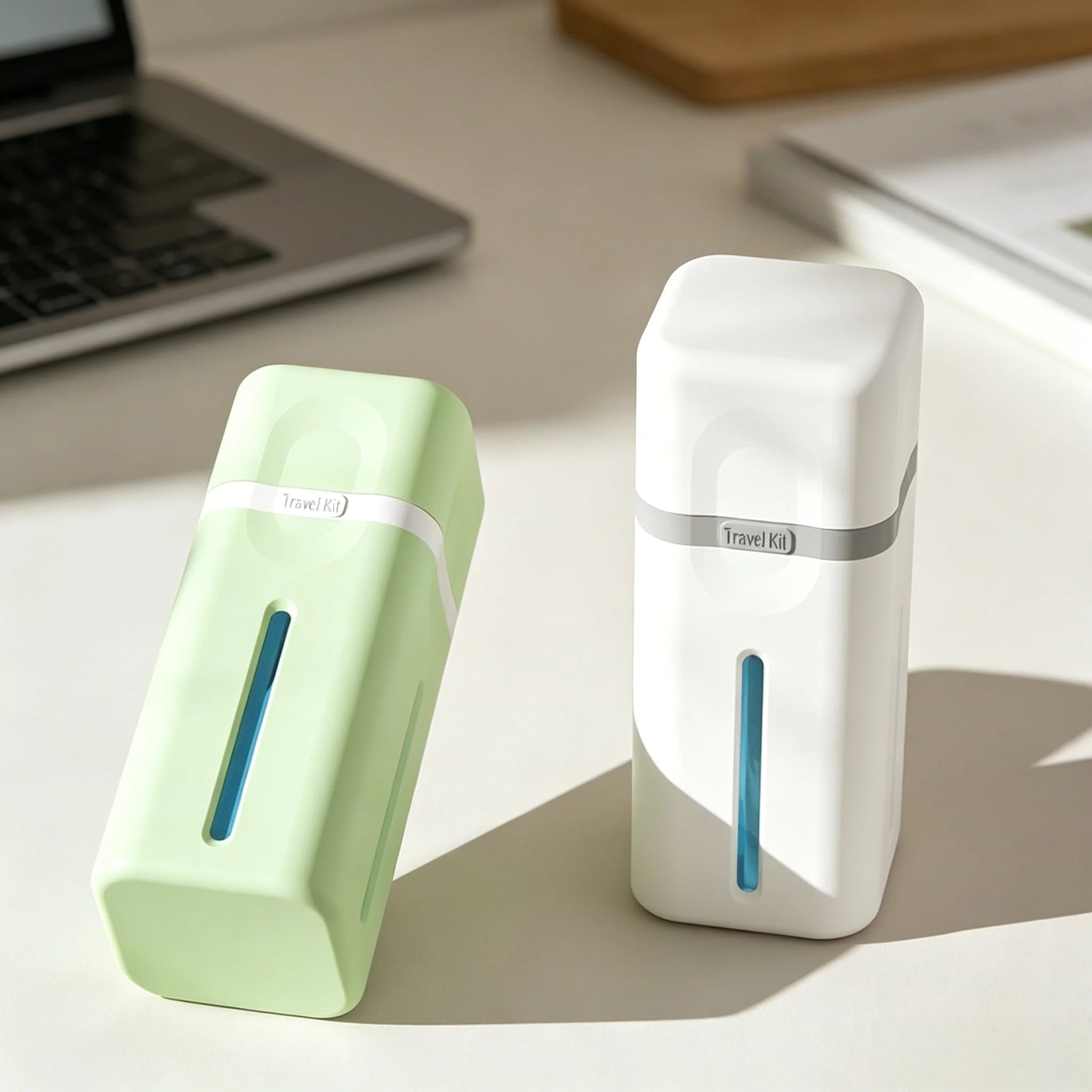 4-in-1 Refillable Leak-Proof Travel Dispenser Bottle for Camping & Business
