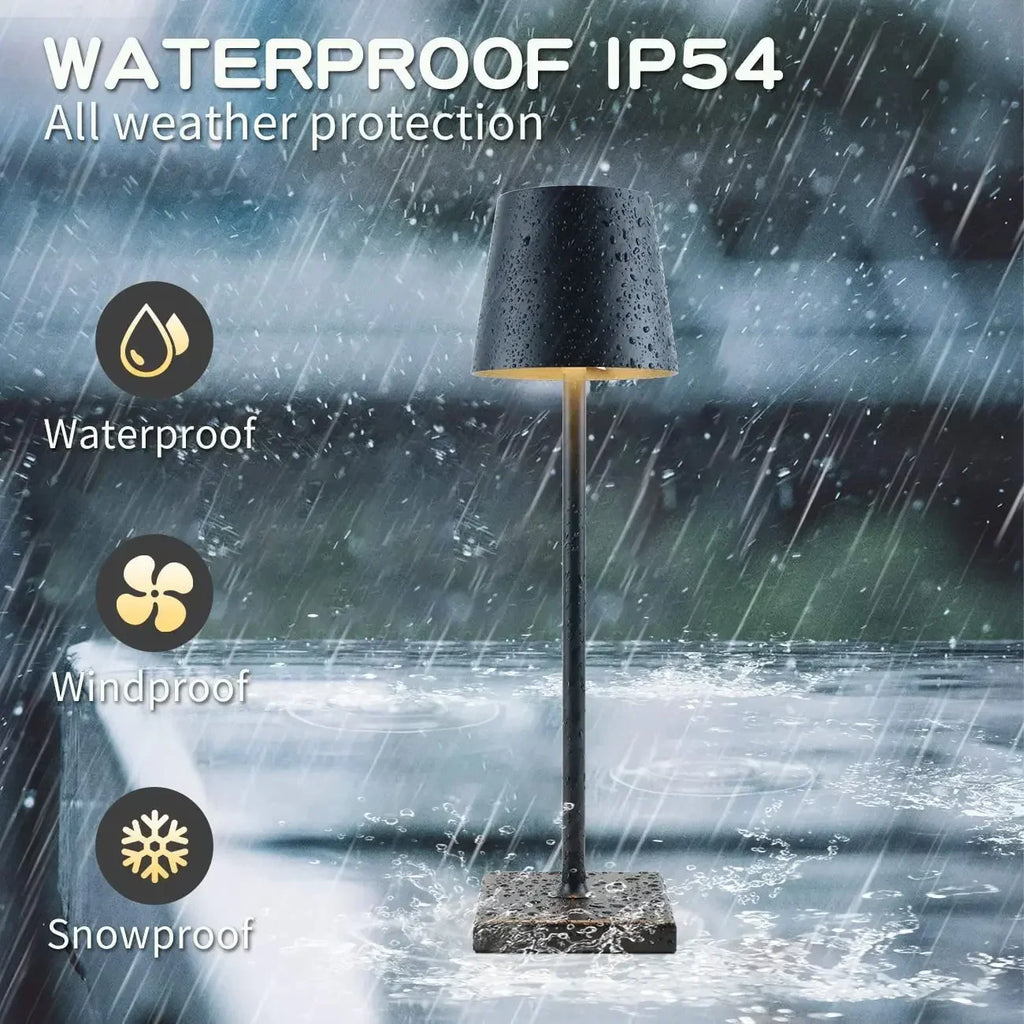Cordless Dimmable Table Lamp – Touch Control, Indoor & Outdoor Atmosphere Light