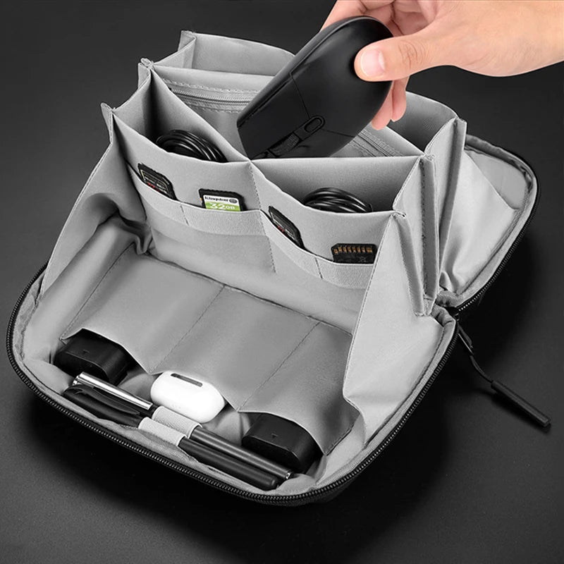 Waterproof Portable Cable & Charger Storage Bag Travel Electronic Organizer Case