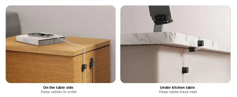 Adhesive Magnetic Cable Clips – Wire & Cord Organizer for Desk, Office & Home