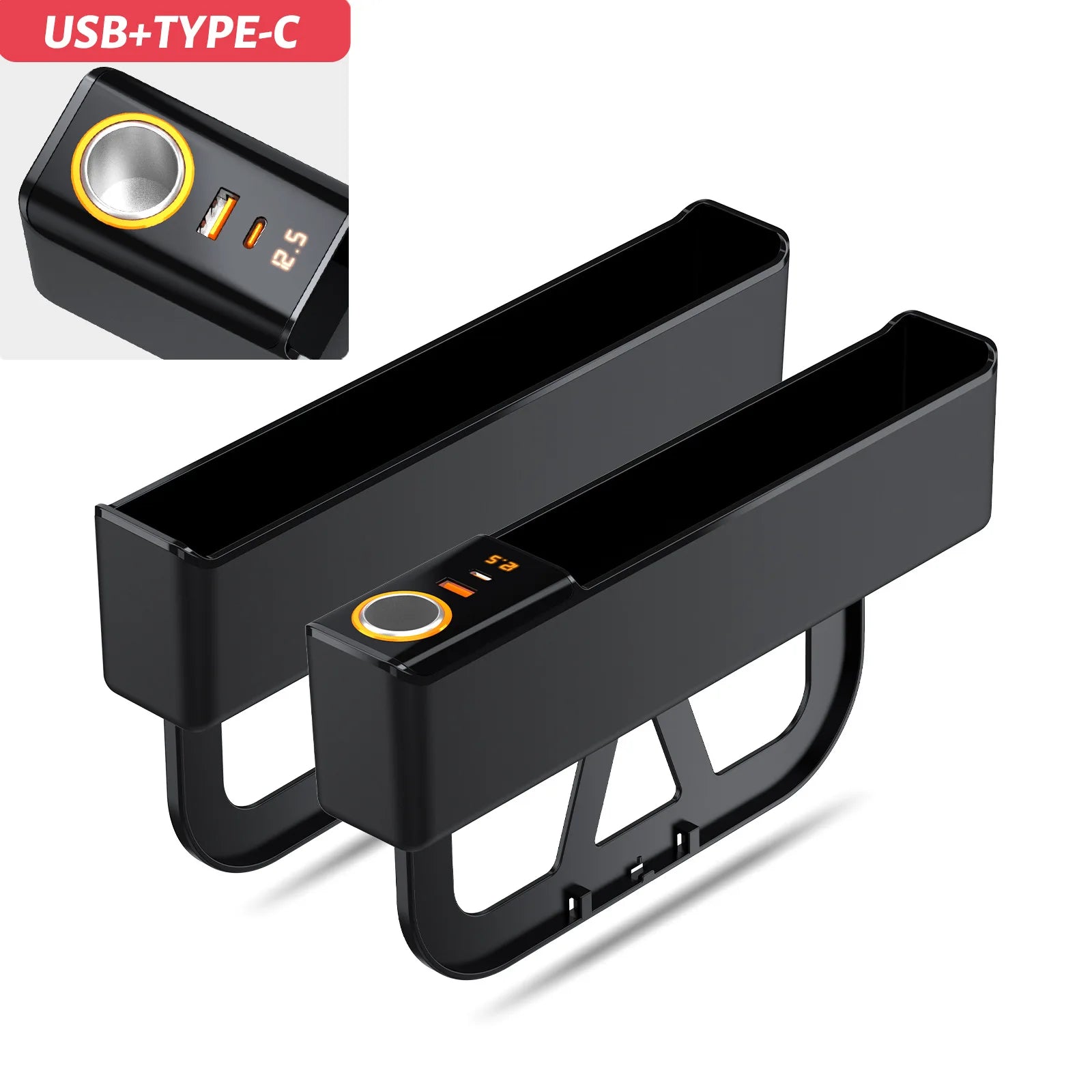 Car Seat Gap Filler Organizer with 52W Fast Charging & USB Ports