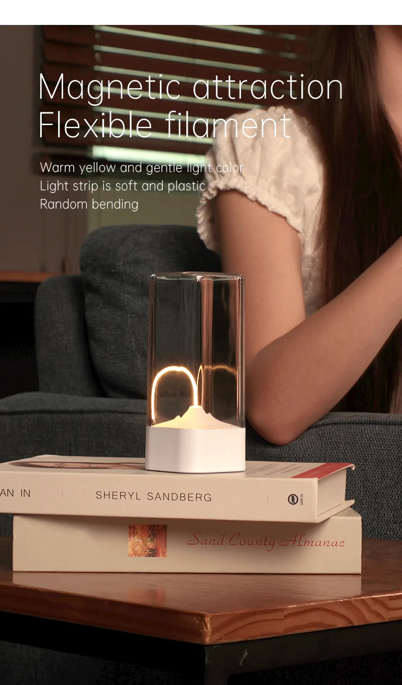 Minimalist Cordless Table Lamp – 3-Level Dimmable Rechargeable LED