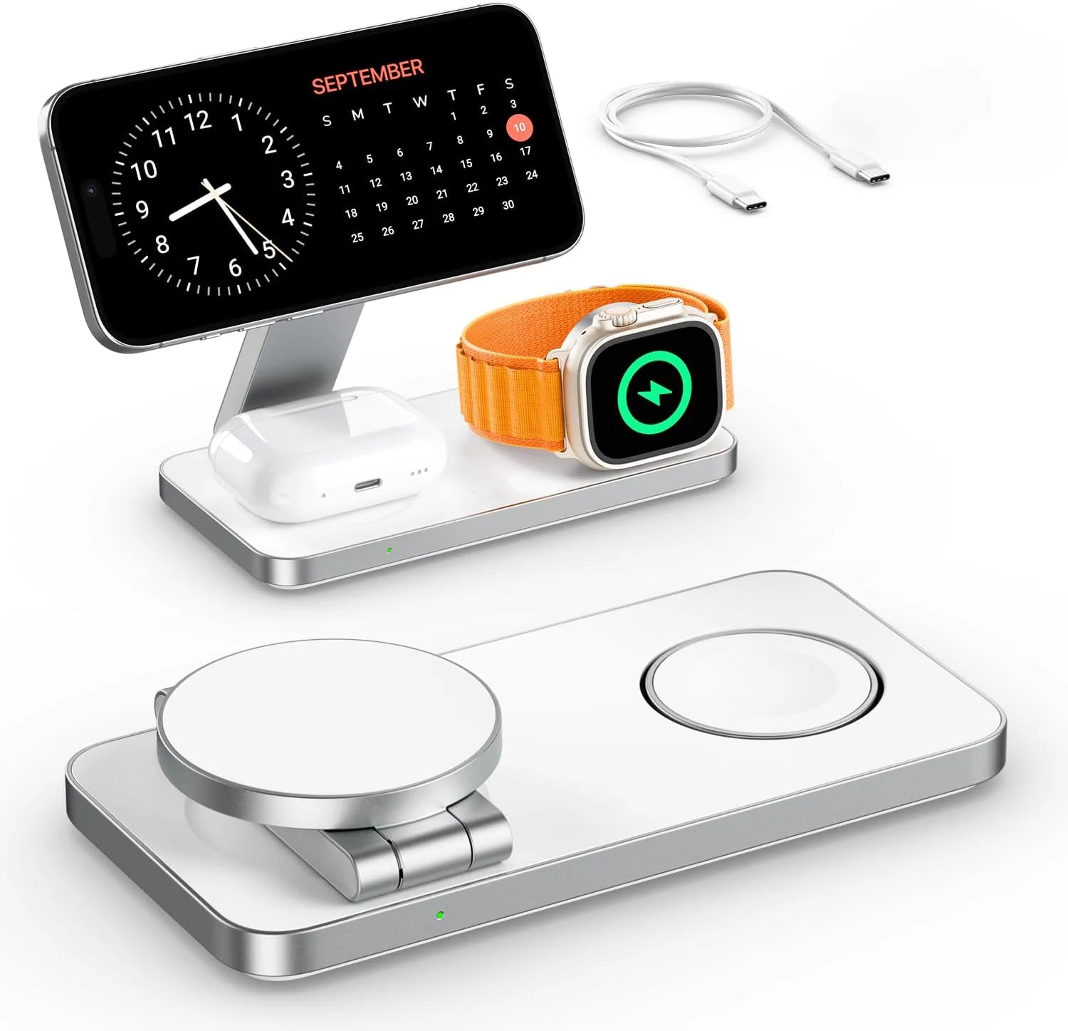 Foldable 3-in-1 Magnetic Wireless Charging Station