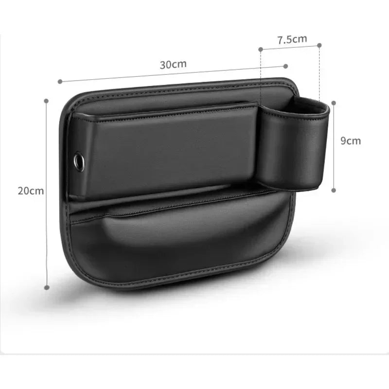 Car Seat Gap Filler Console Organizer with Cup Holder & Storage Bin