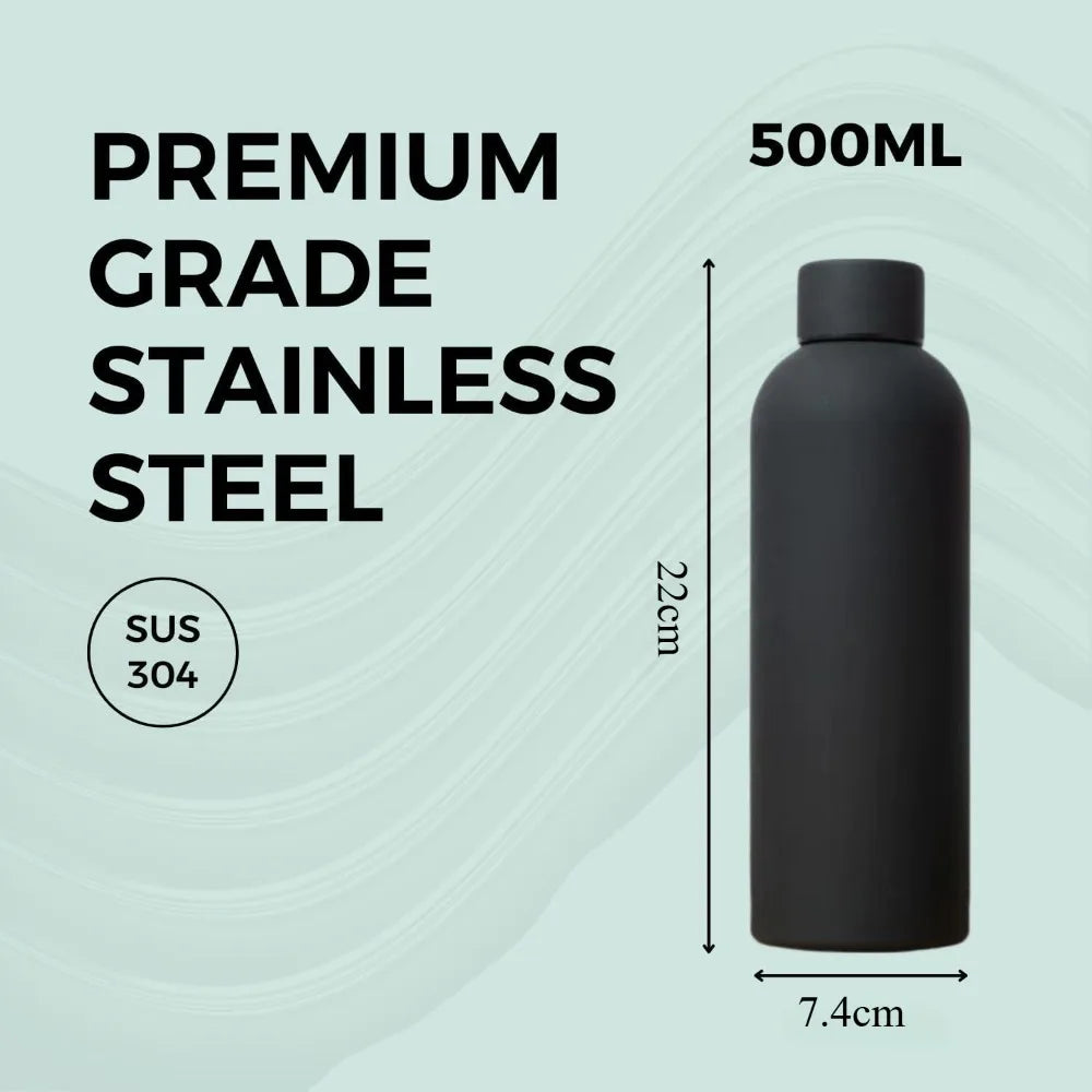 Frosted Stainless Steel Vacuum Insulated Travel Water Bottle
