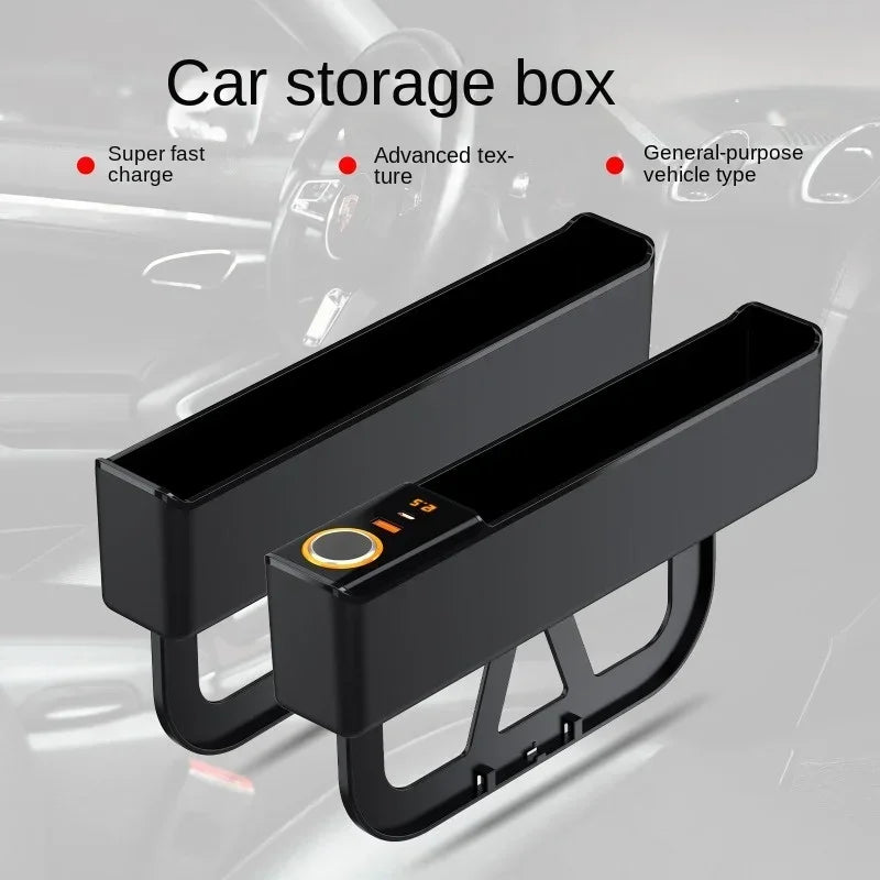 Car Seat Gap Filler Organizer with 52W Fast Charging & USB Ports