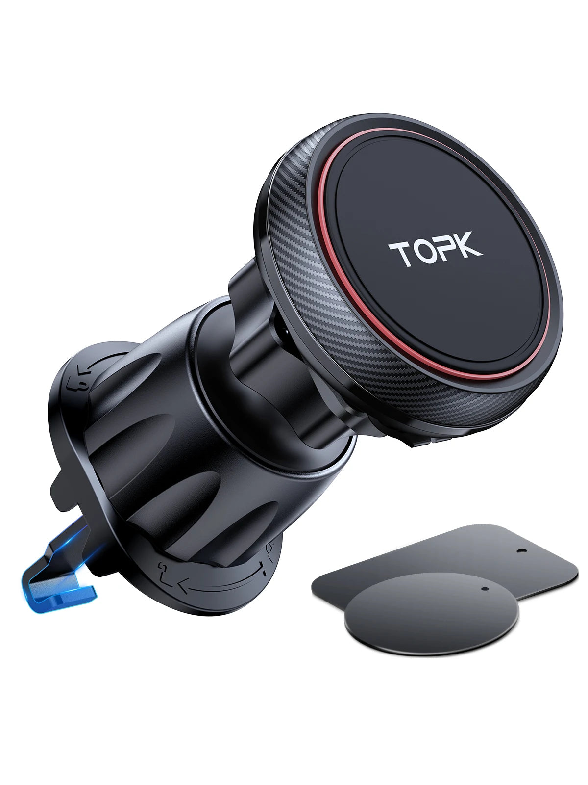 TOPK Magnetic Car Phone Holder | 6 N52 Magnets | Air Vent Mount | Universal Fit