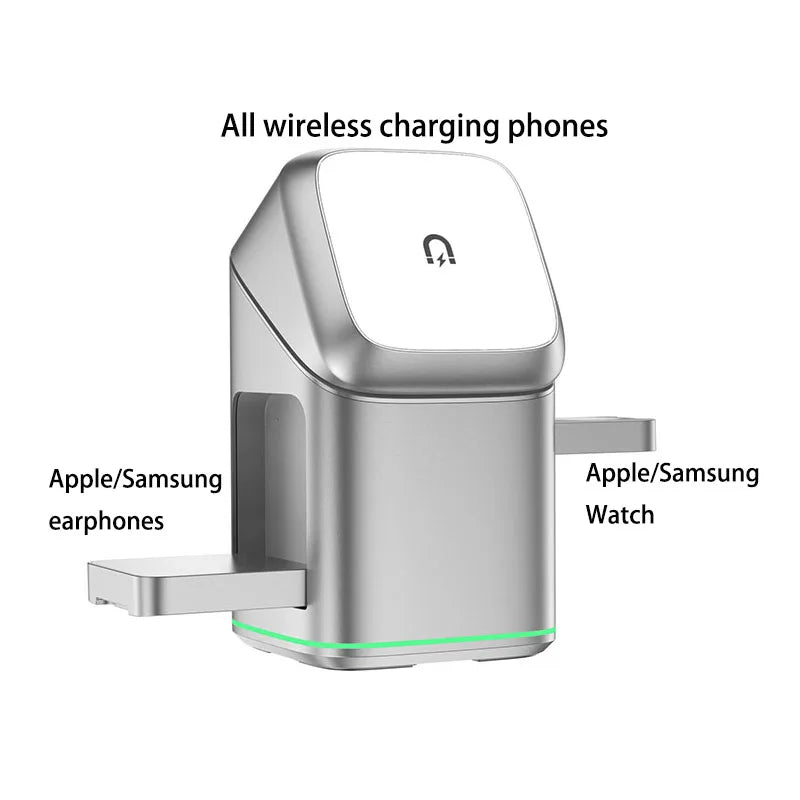 Qi2 3-in-1 Magnetic Wireless Charger with Auto-Rotation