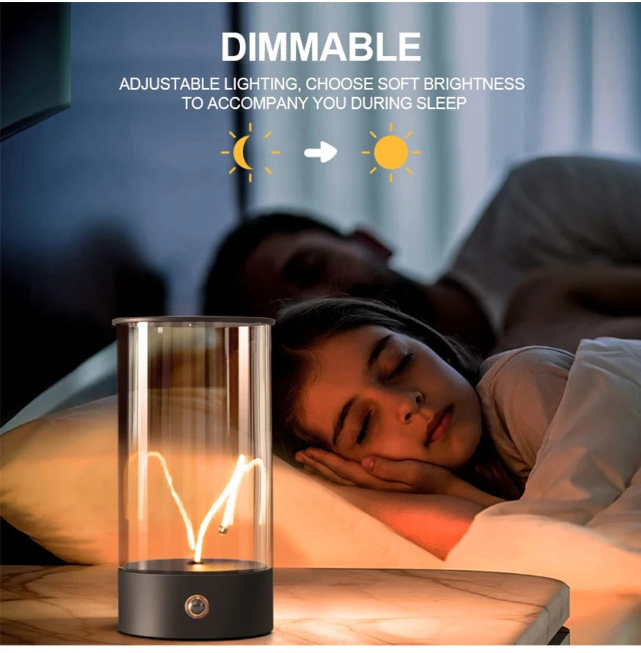 Cordless LED Table Lamp with Magnetic Adjustable Filament – 3-Mode Dimming