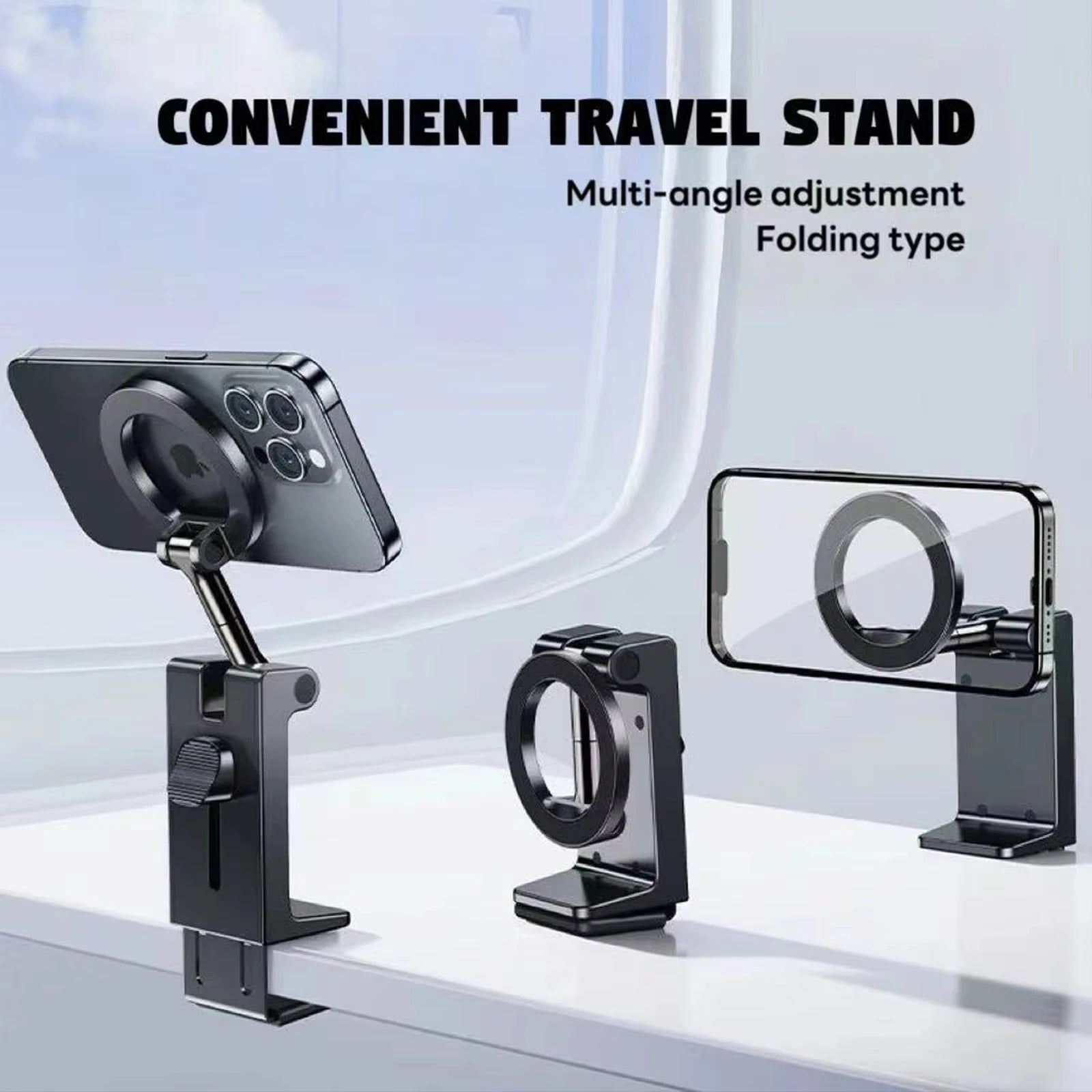 Foldable Magnetic Car Phone Holder – Backseat Mount for Navigation, GPS & Video Recording