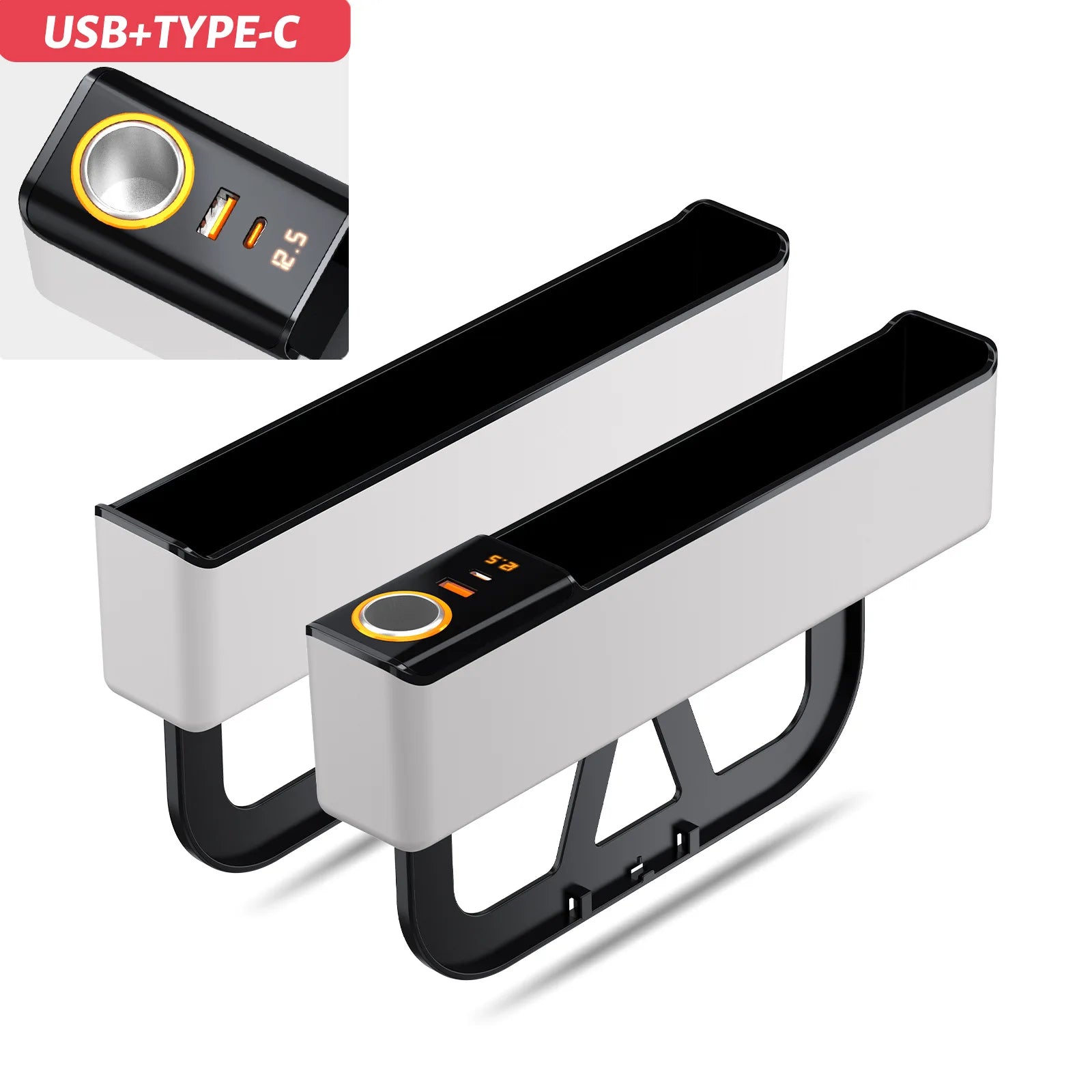 Car Seat Gap Filler Organizer with 52W Fast Charging & USB Ports